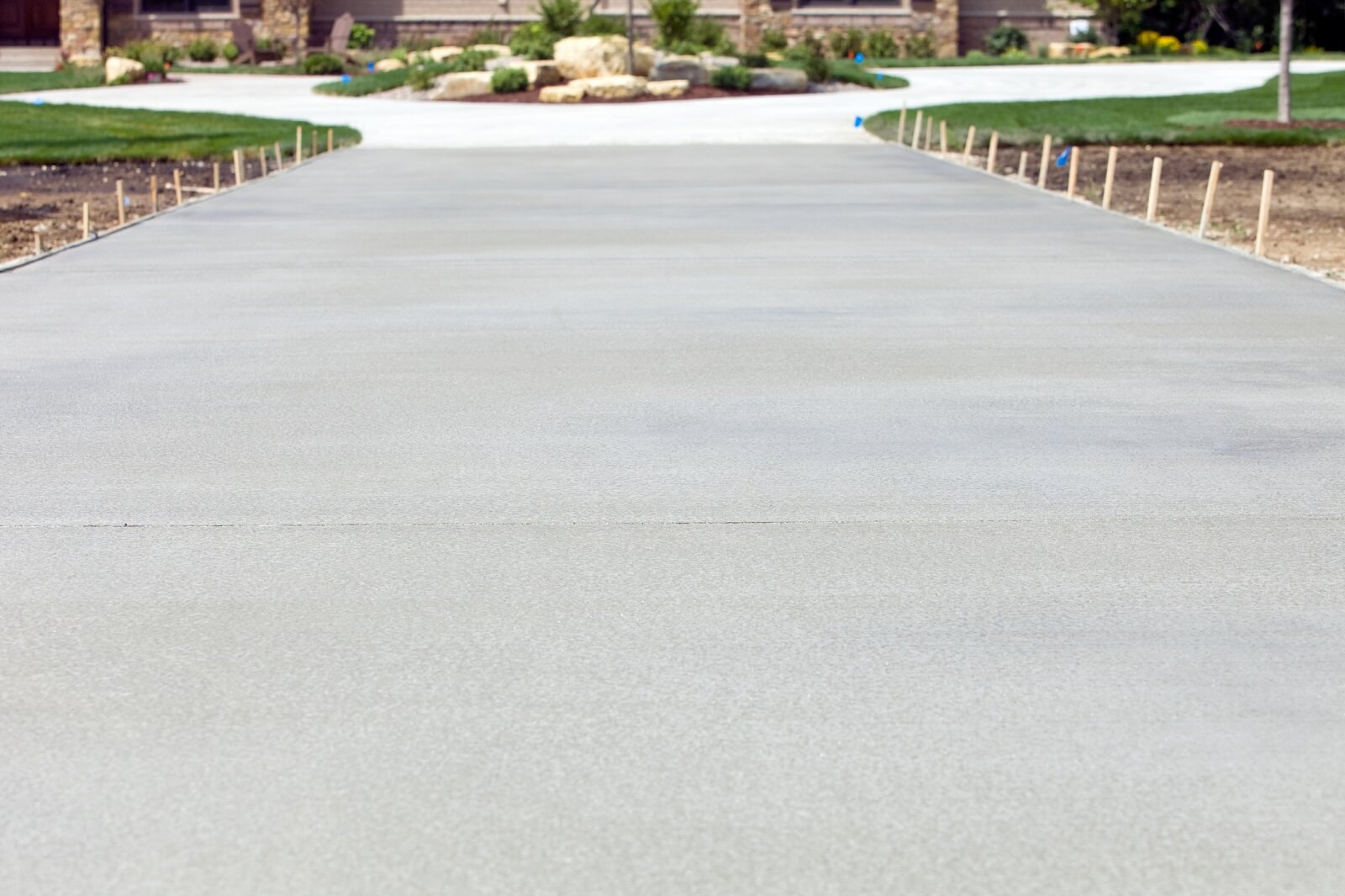 concrete paving on a driveway